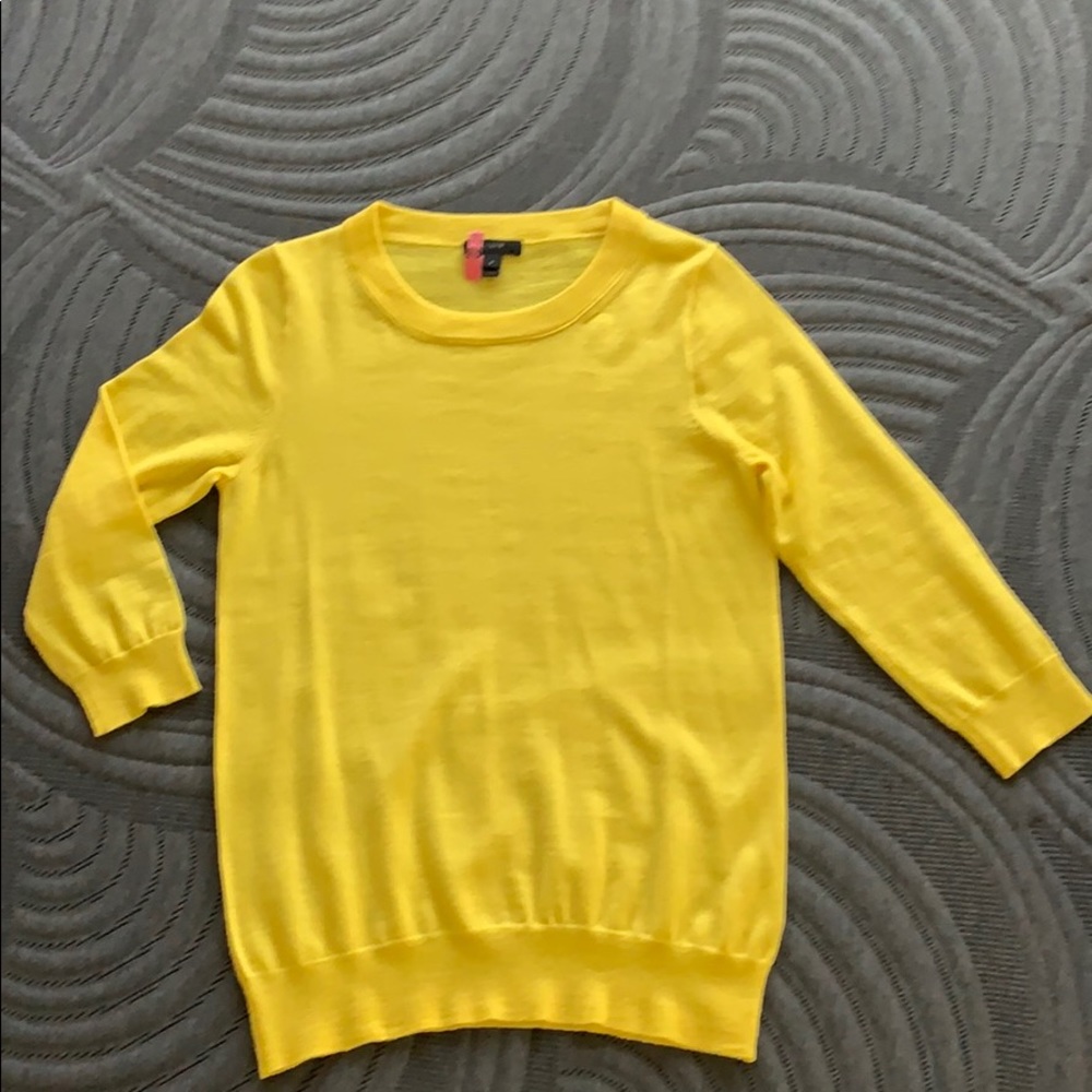 J. Crew Yellow Tippi Sweater